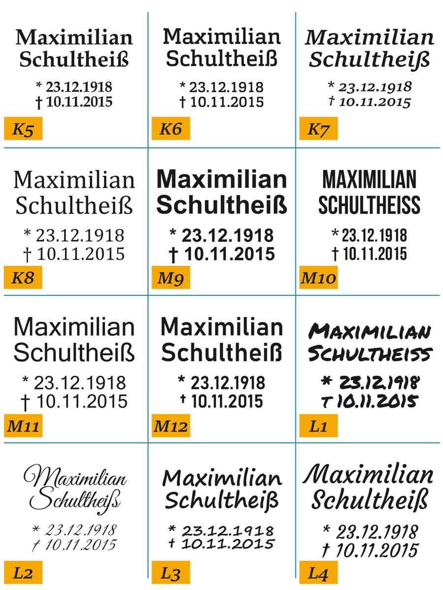 Ergänzungen für Grabstein von eBay, Amazon etc. Zweitbild